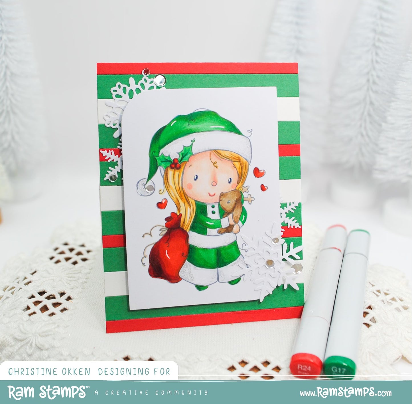 'Santa's Little Helper' Christmas Digital Stamp