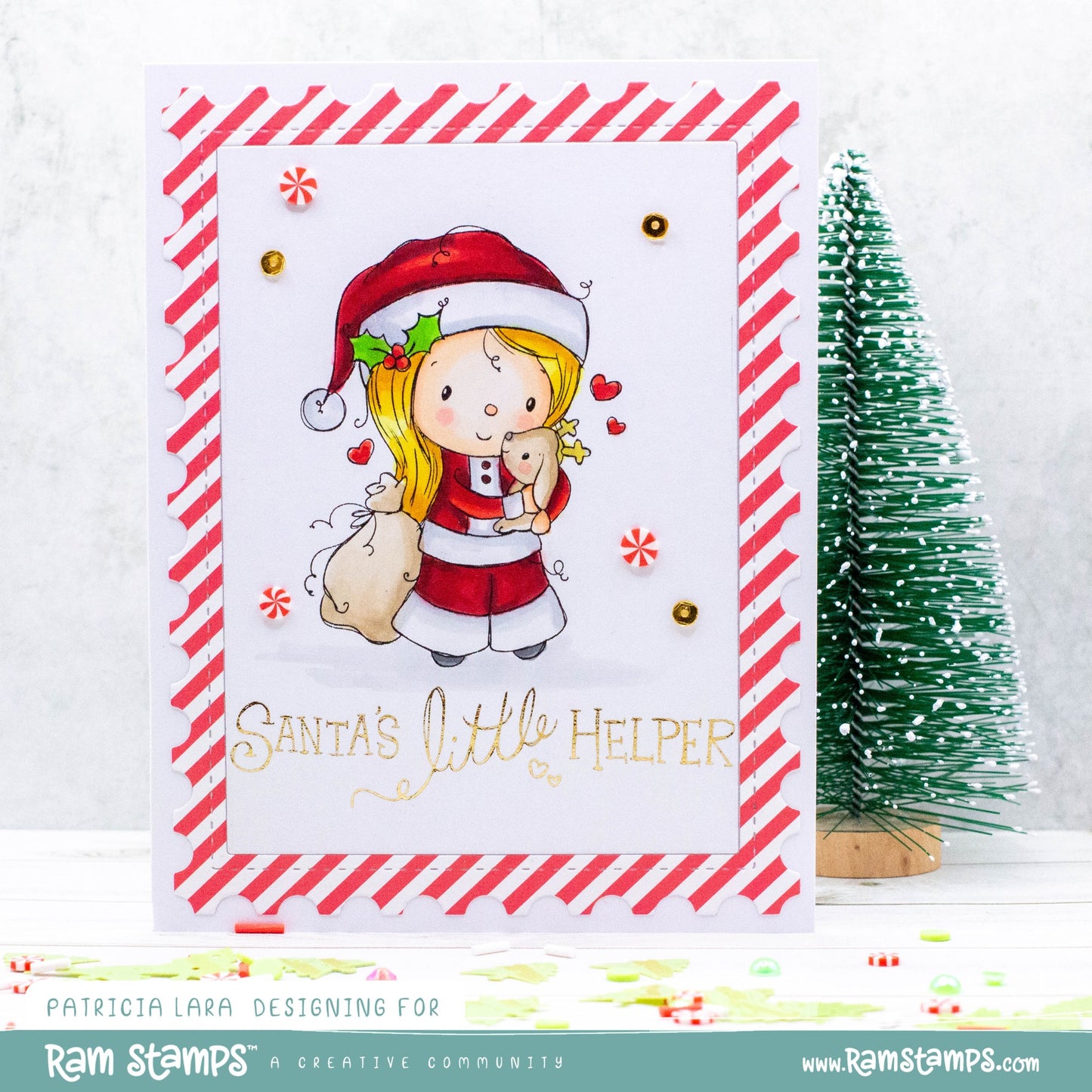 'Santa's Little Helper' Christmas Digital Stamp