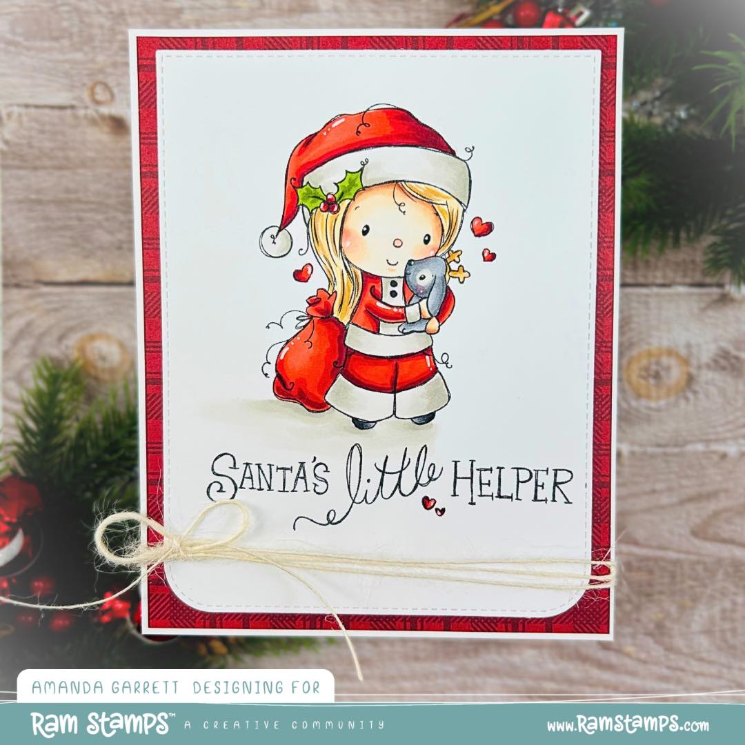 'Santa's Little Helper' Christmas Digital Stamp