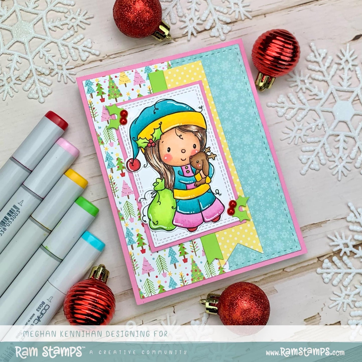 'Santa's Little Helper' Christmas Digital Stamp