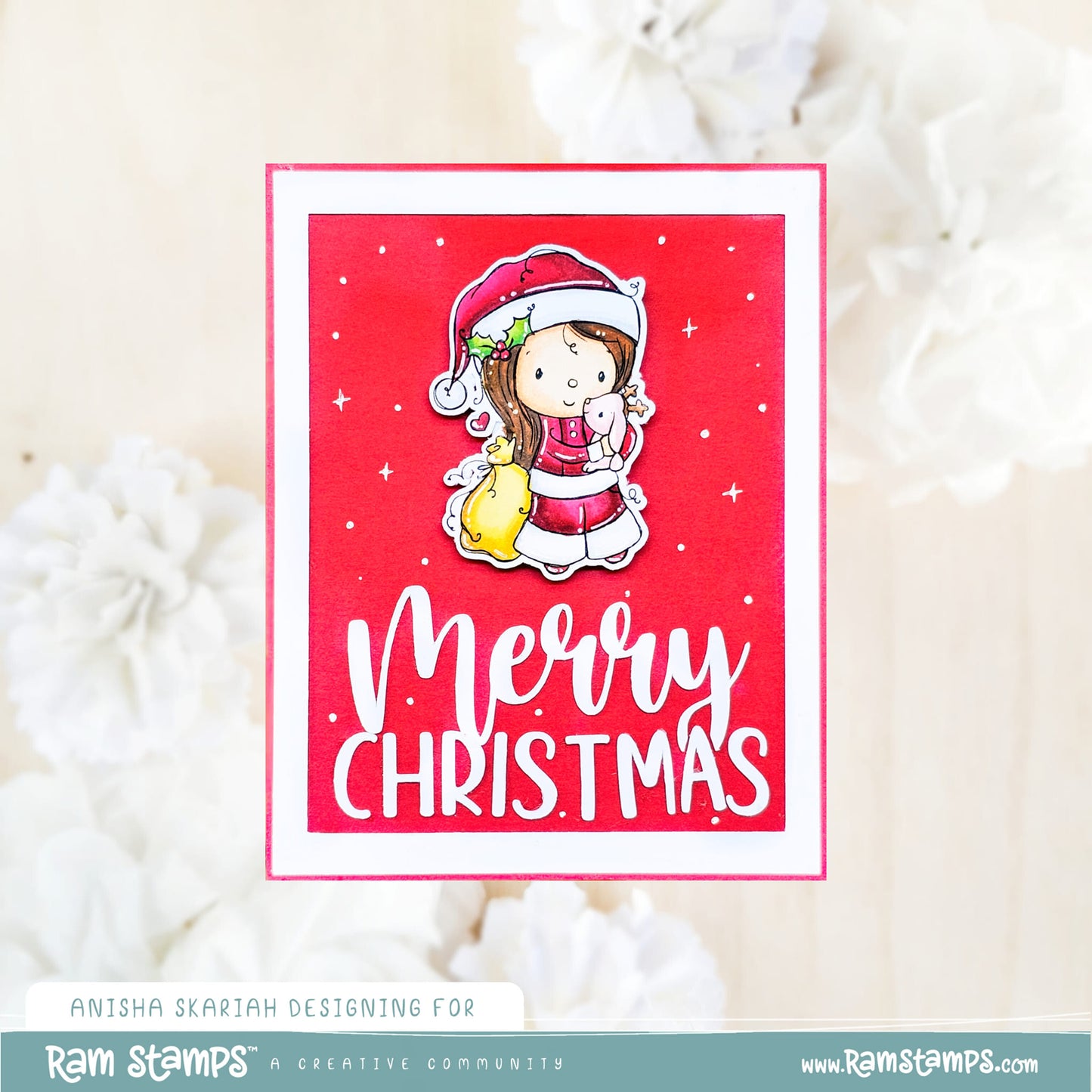 'Santa's Little Helper' Christmas Digital Stamp