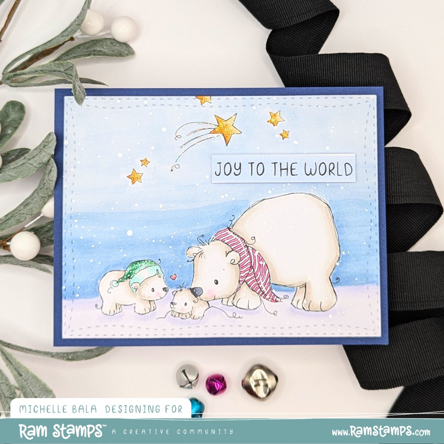 'Polar Bears' Digital Stamp