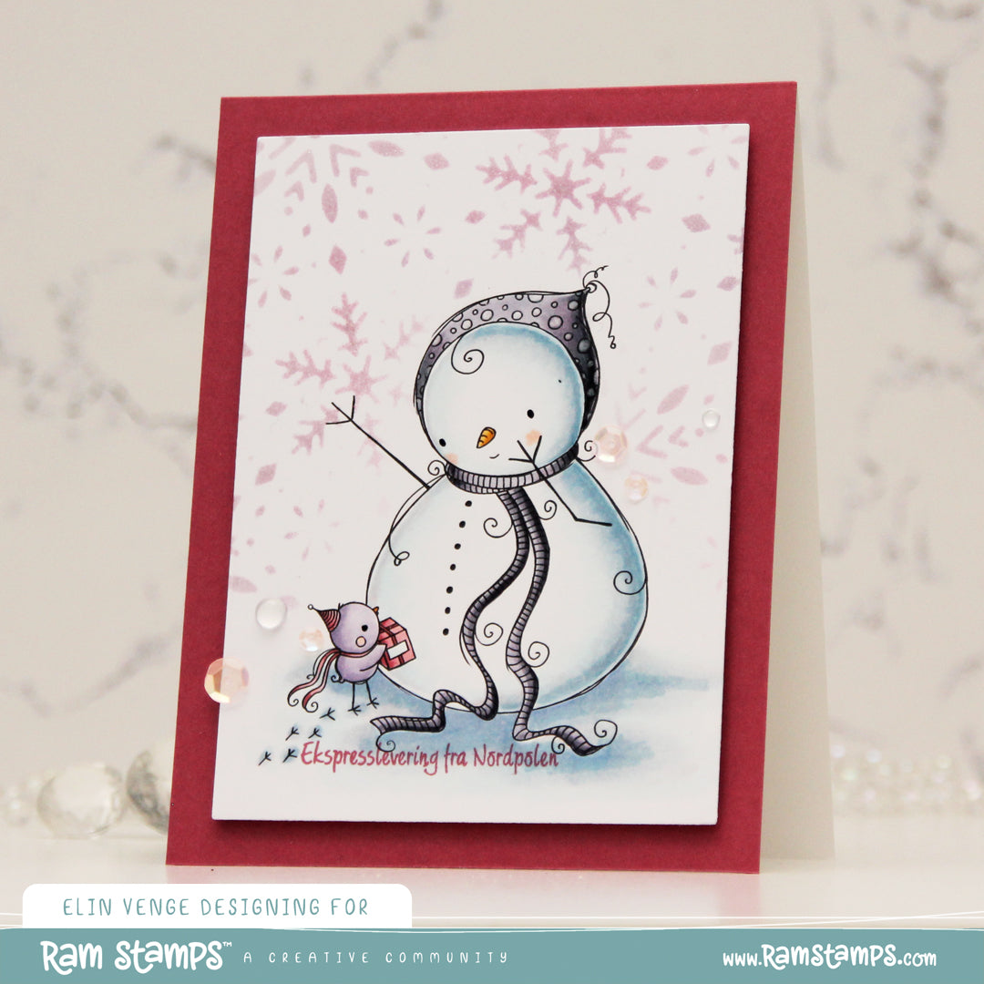 'Snowman's Gift' Digital Stamp