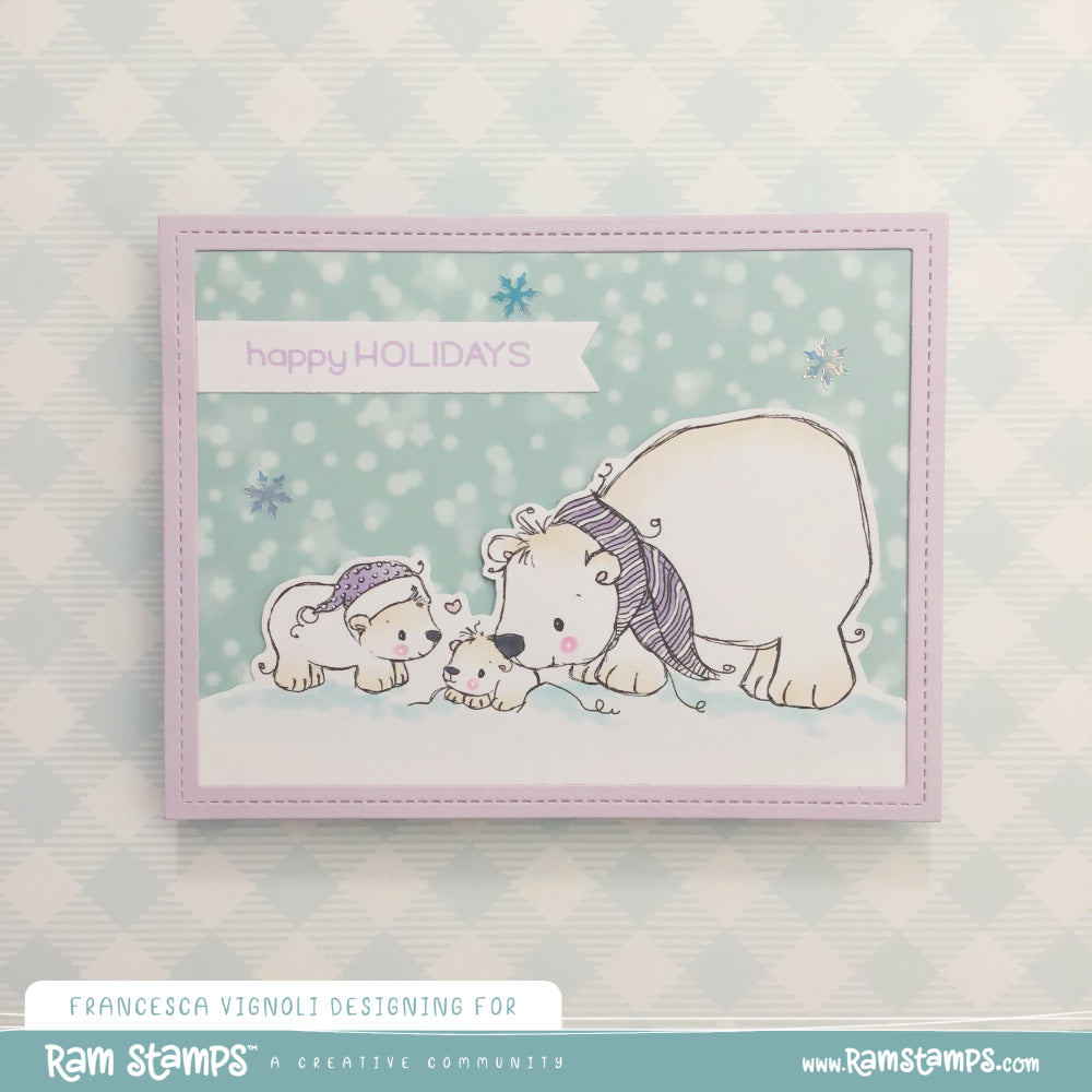 'Polar Bears' Digital Stamp