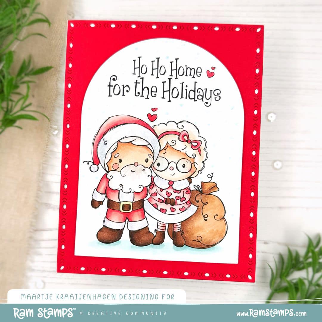 'Mr & Mrs Santa Clause' Digital Stamp