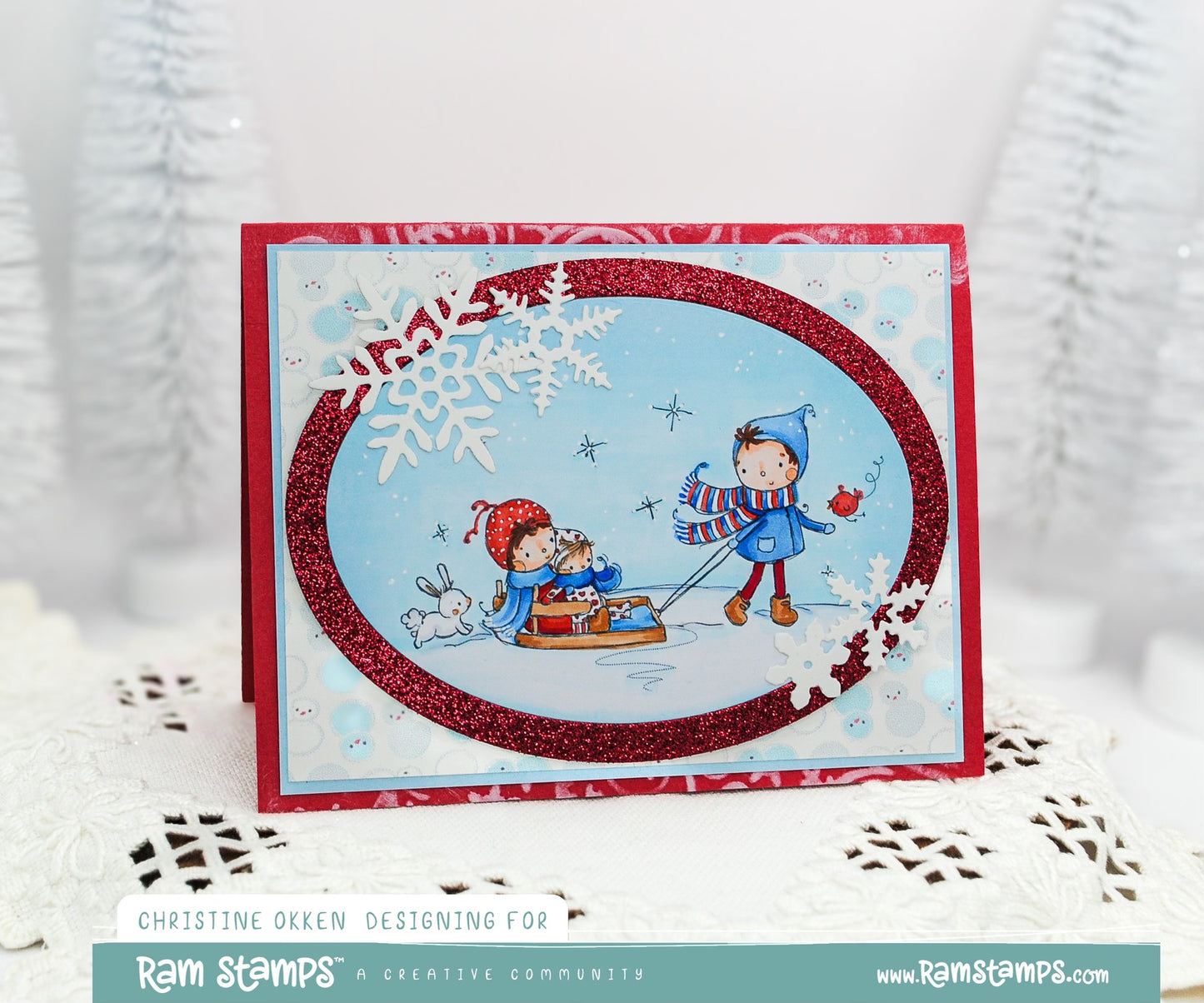 'Christmas Sled' Digital Stamp