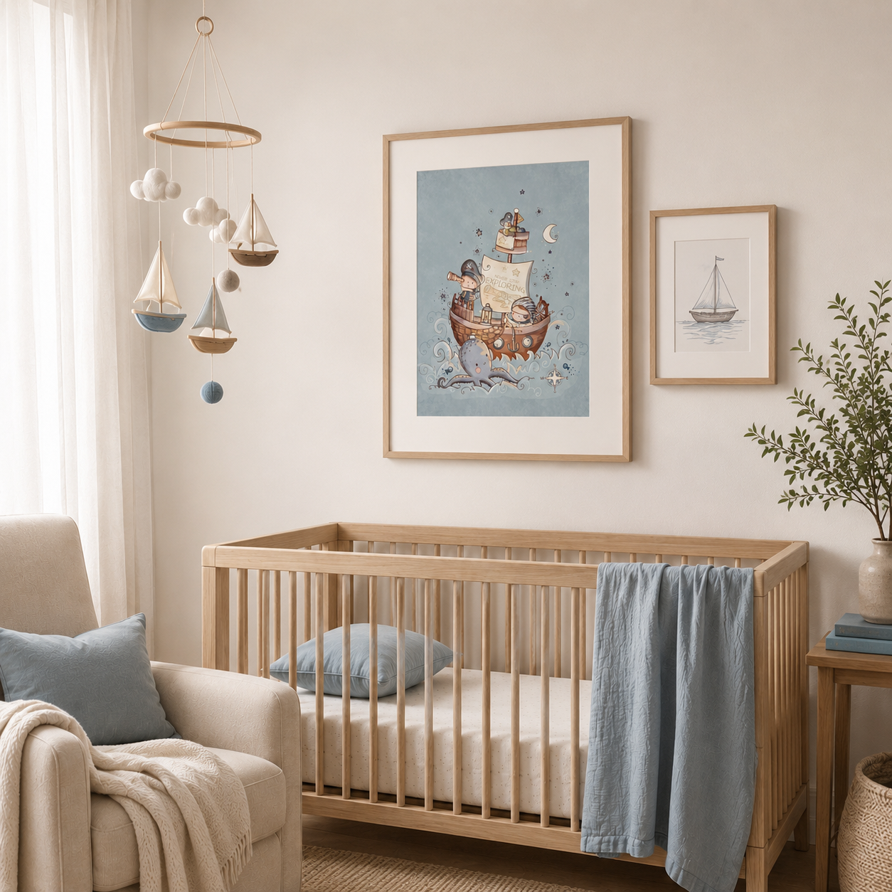 'Pirate Ship' Children's Wall Art Print