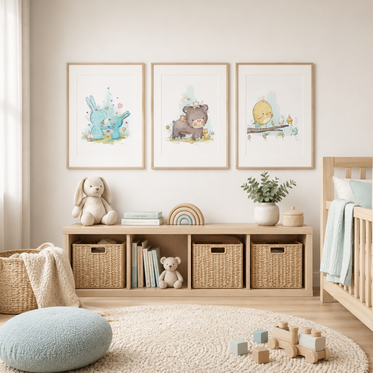 'Baby Animals' Children's Wall Art Print Set