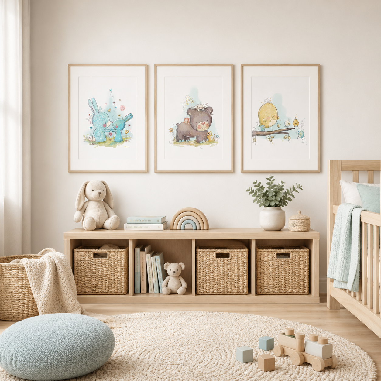 'Baby Animals' Children's Wall Art Print Set