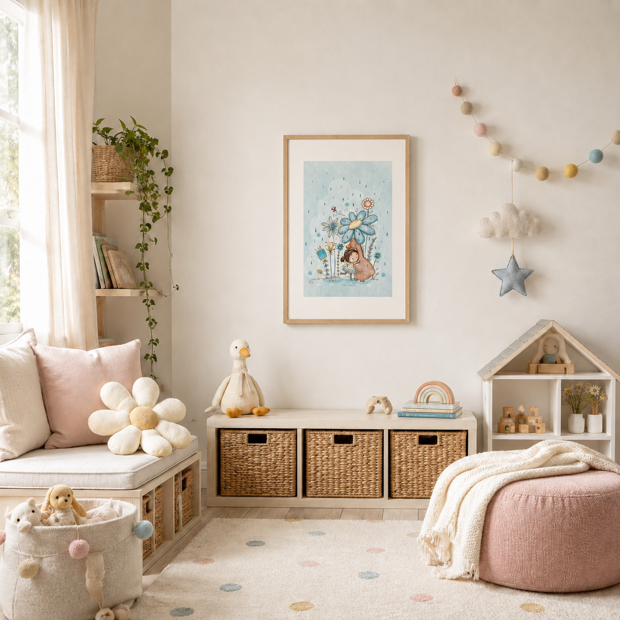 'Summer Rain' Children's Wall Art Print