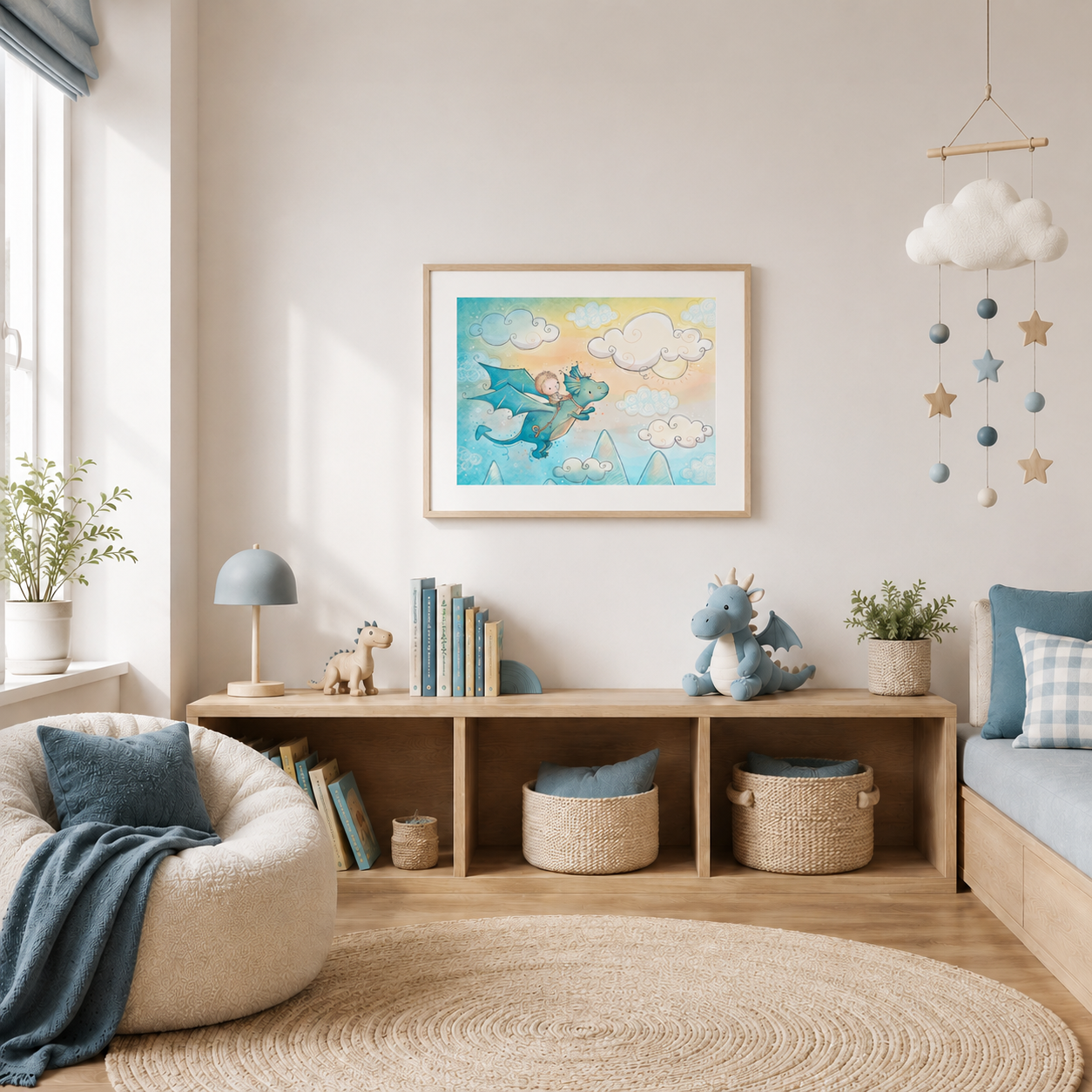 'Dragon Dreams' Children's Wall Art Print