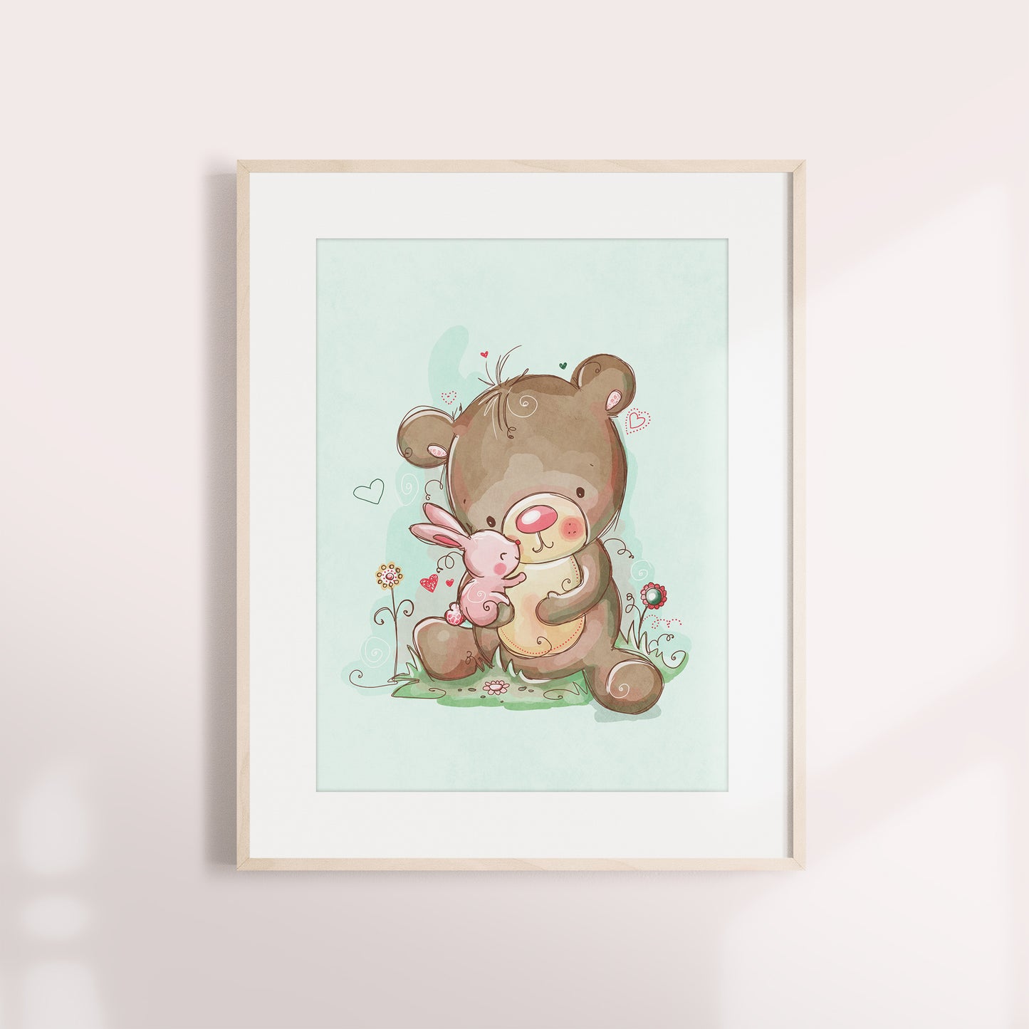 'Little Wild Hearts' Children's Wall Art Print Set of 3