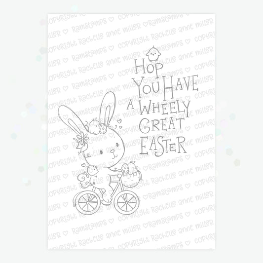 'Bunny's Bike' Digital Stamp