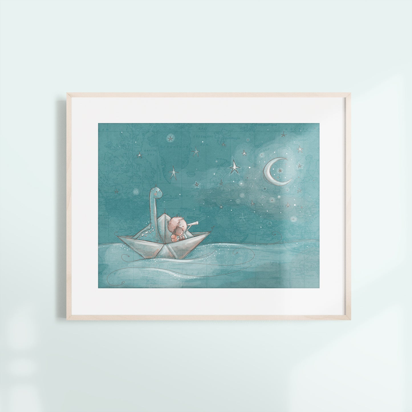 'Dreams Set Sail' Children's Wall Art Print Set of 3