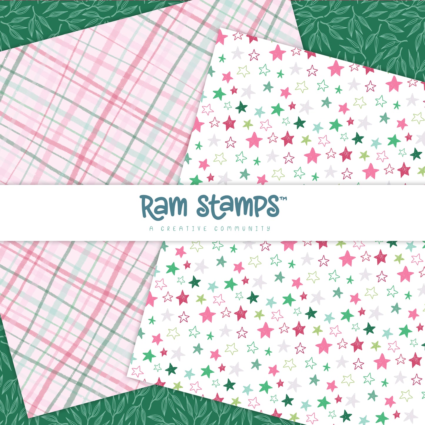 'Aussie Christmas' Digital Pattern Paper Pack