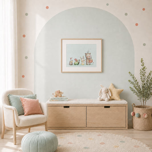 'Animal Music Parade' Children's Wall Art Print