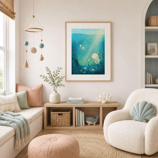 Mermaid - Children's Art Print