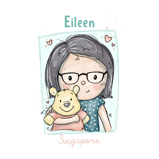'Eileen & Winnie the Pooh' Profile Digital Stamp