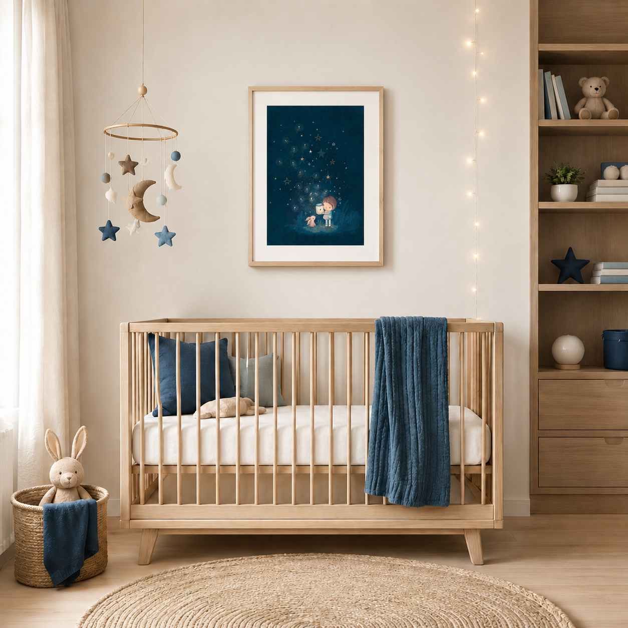 'Fireflies - Boy' Children's Wall Art Print