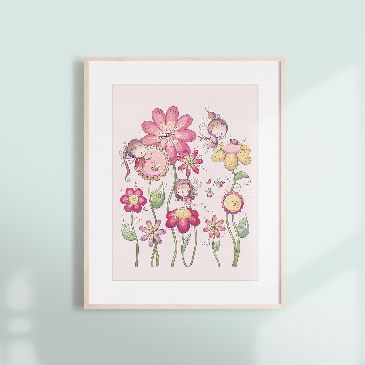 'Petals & Daydreams' Children's Wall Art Print Set of 3