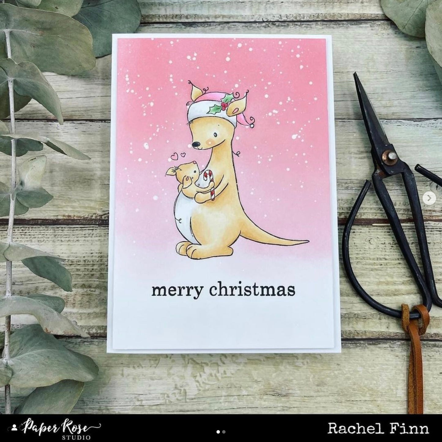 'Christmas Kangaroos' Digital Stamp