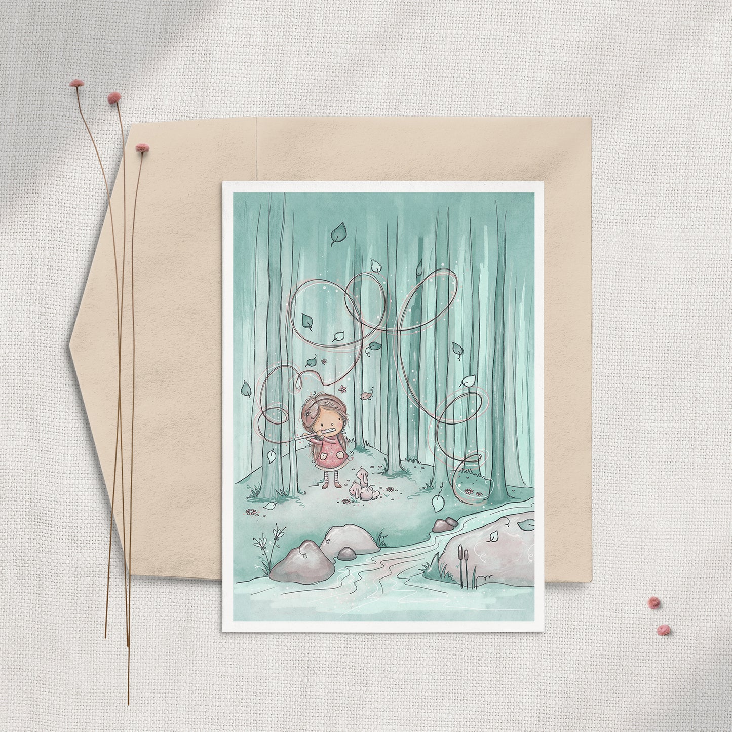 'Forest Sounds' 5x7 Greeting Card