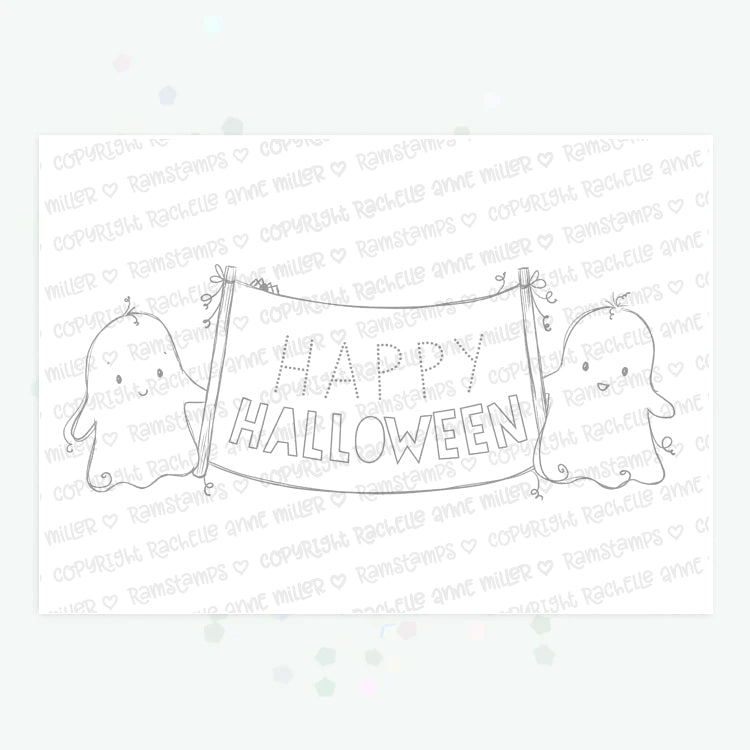 'Ghost Greetings' Digital Stamp