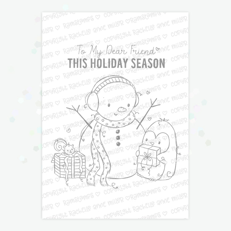 'Snowy Christmas' Digital Stamp & Paper Set