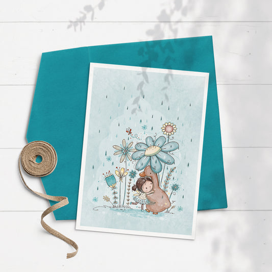 'Summer Rain' 5x7 Greeting Card