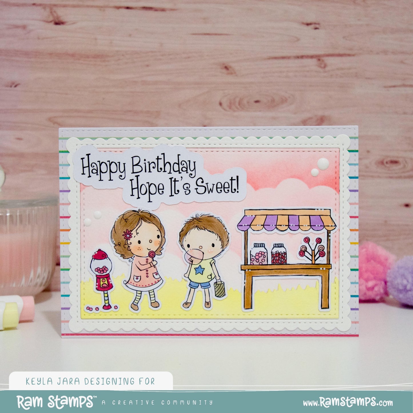 'Candy Shop' Scene Creator Digital Stamp