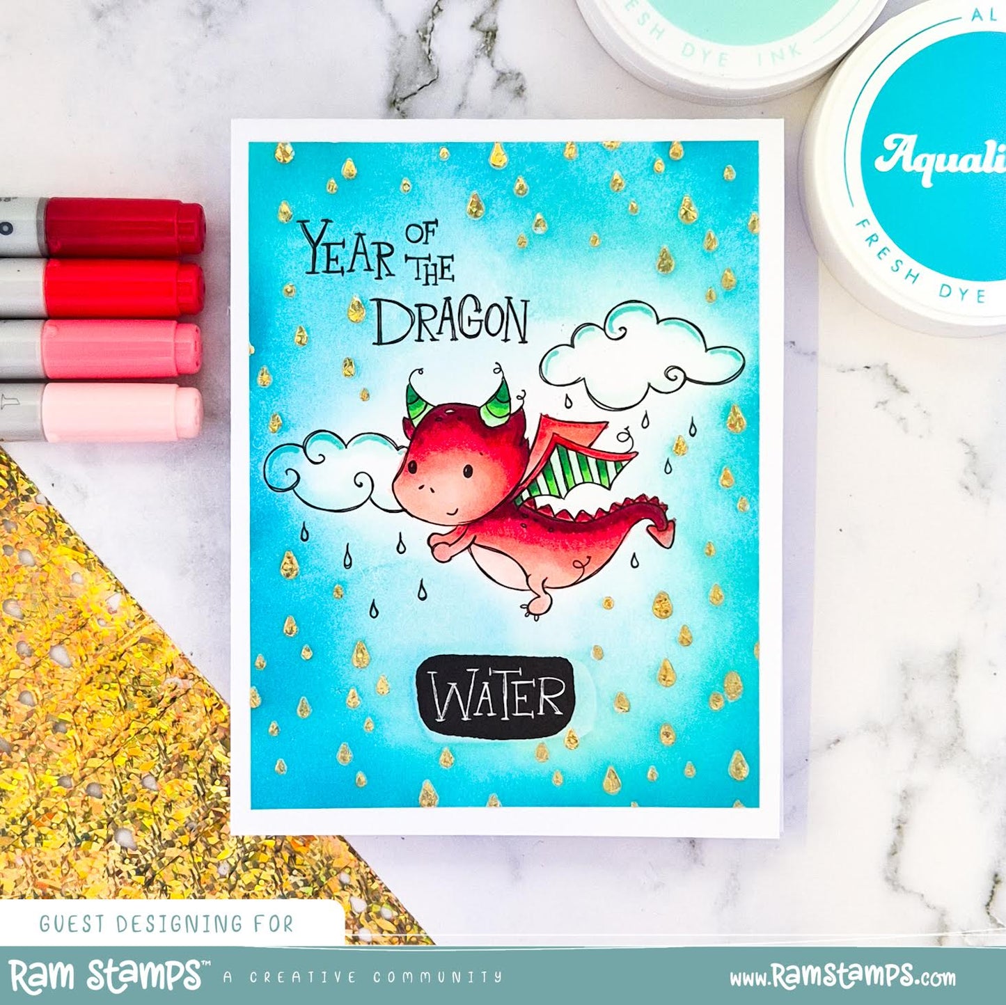 'Year of the Dragon - Water' Digital Stamp
