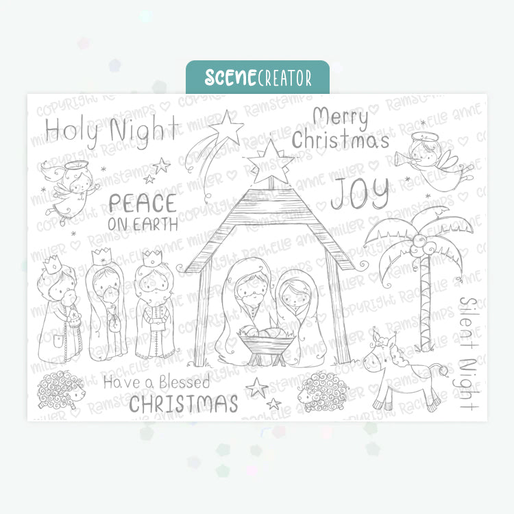 'Nativity'  Scene Creator Digital Stamp