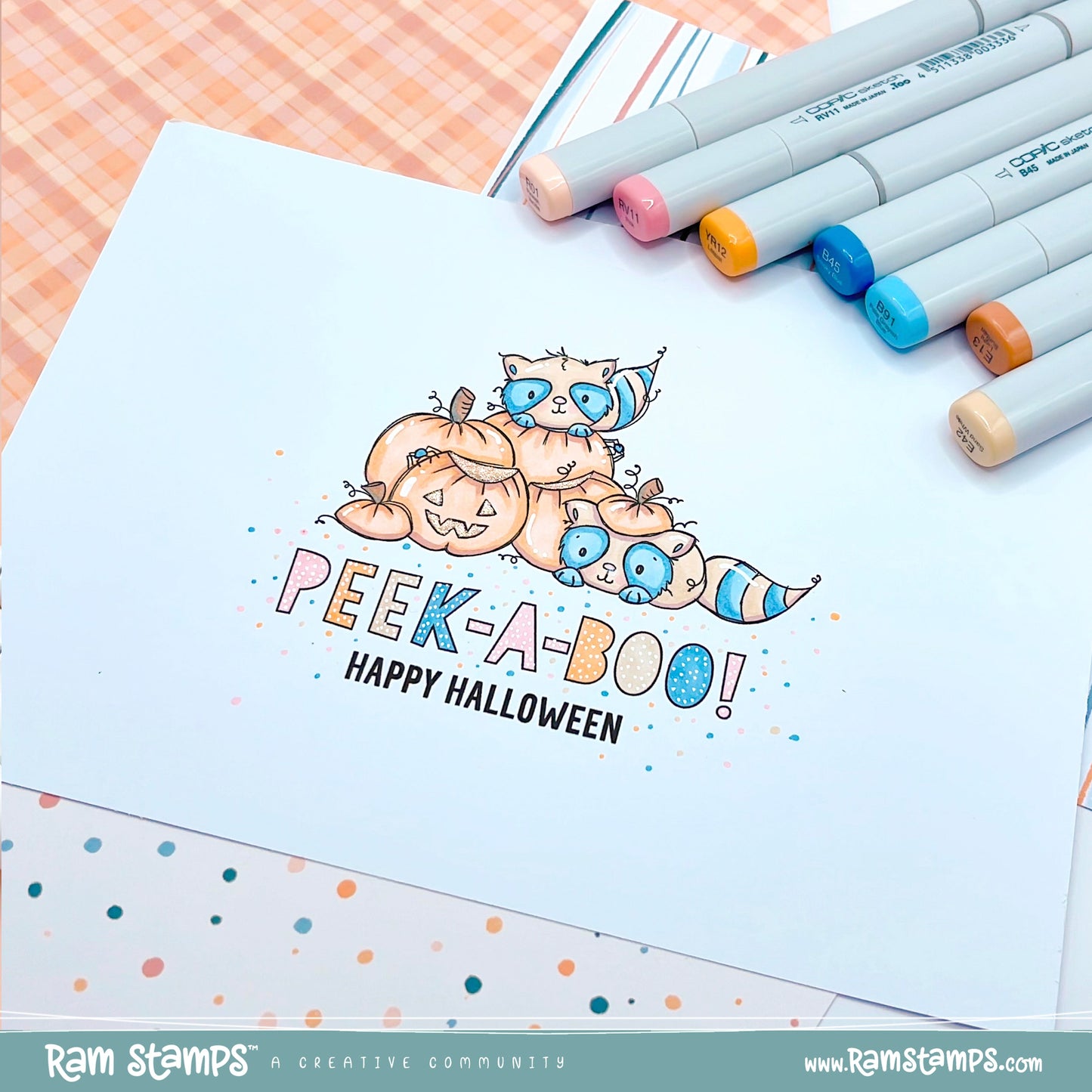 'Happy Halloween' Digital Stamp & Paper Set
