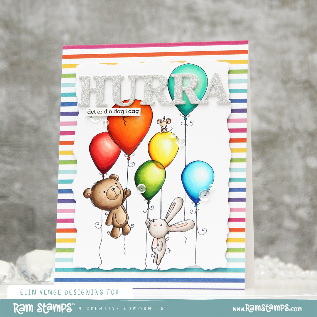 'Animal Balloons' Digital Stamp