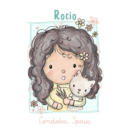 'Rocio Loves Cats' Profile Digital Stamp