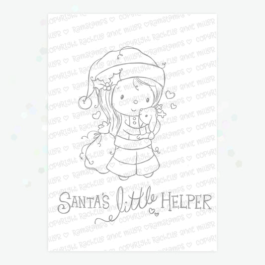 'Santa's Little Helper' Christmas Digital Stamp