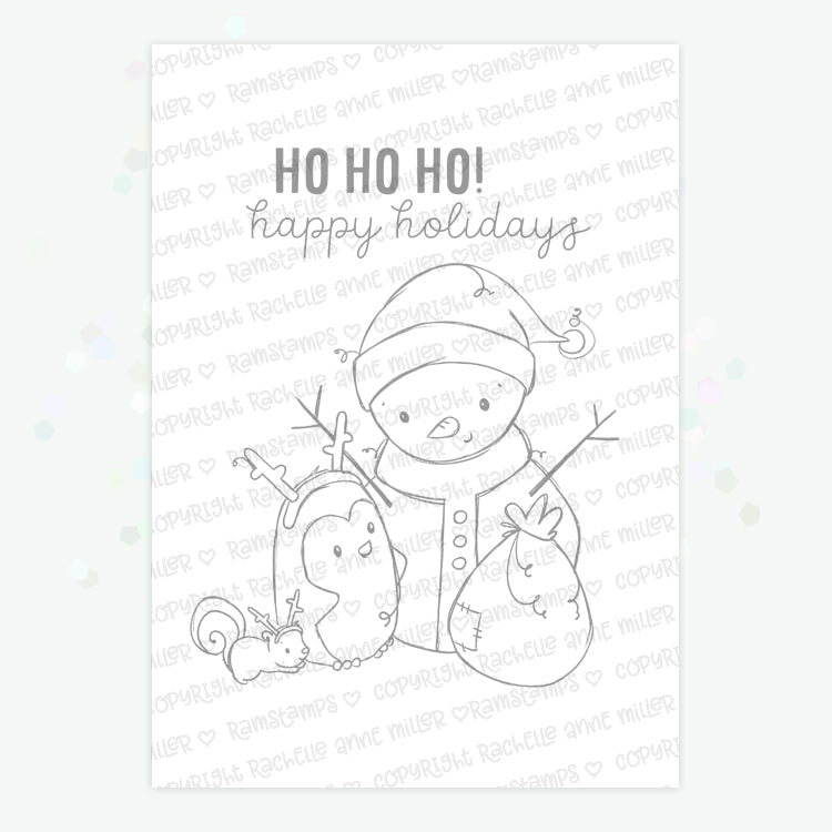 'Snowy Christmas' Digital Pattern Paper Pack