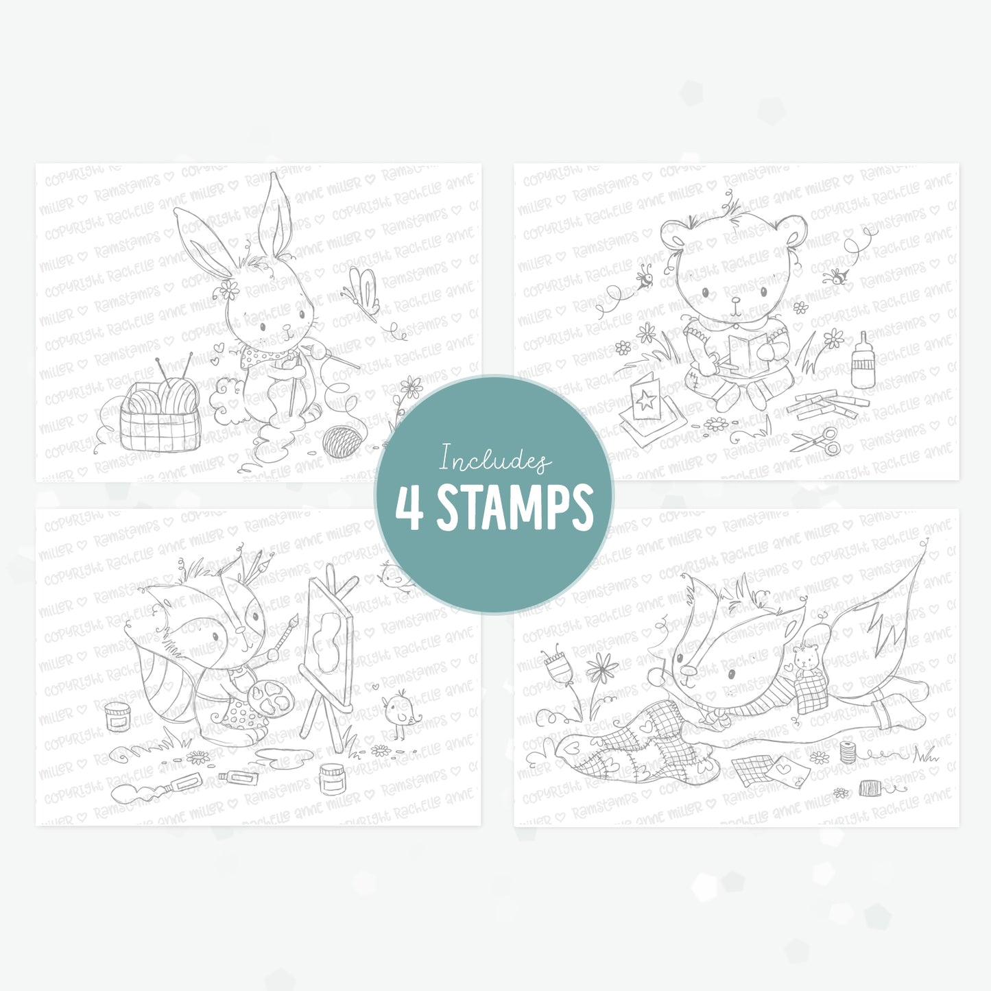'Creative Cuties' Digital Stamp Set