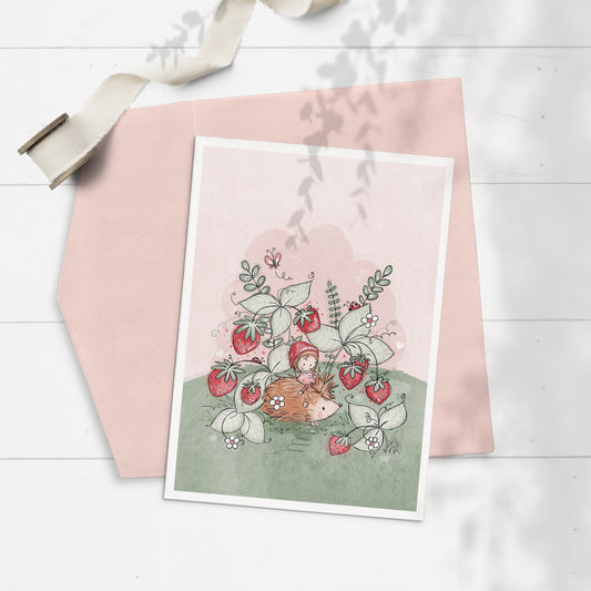 Strawberry Patch 5x7 Greeting Card