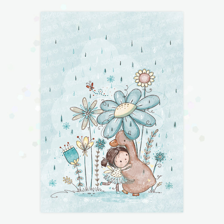 'Summer Rain' Digital Stamp