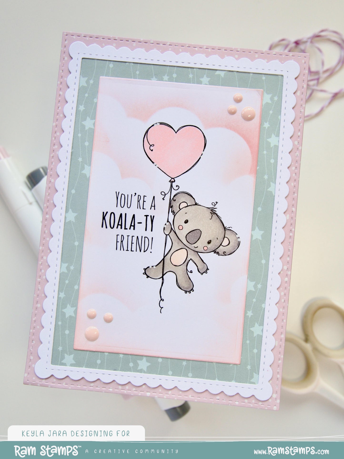 'Animal Valentines - Koala' Digital Stamp