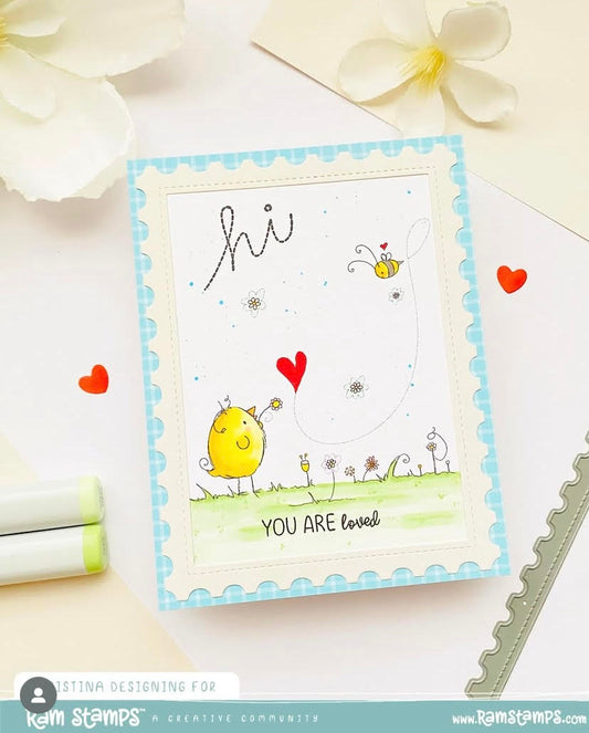 'Friendship Bird & Bee' Digital Stamp