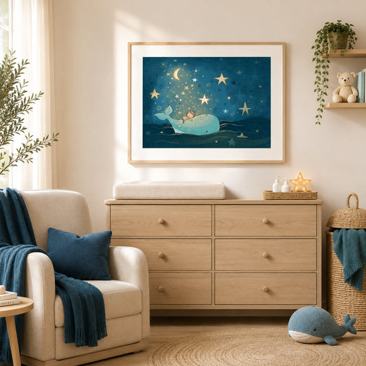 Whale Dreams - Children's Art Print