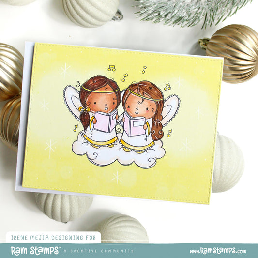 'Angels' Christmas Digital Stamp