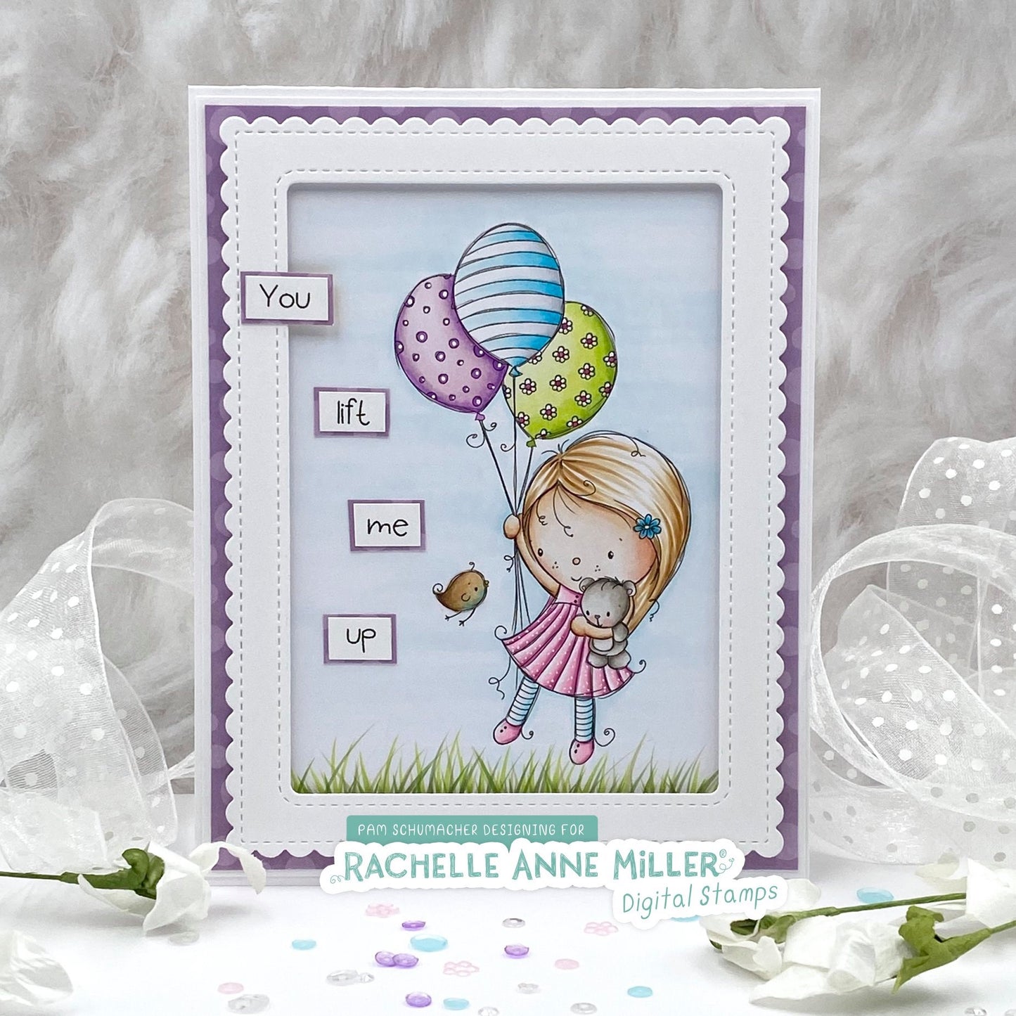 'Balloon Ride' Digital Stamp