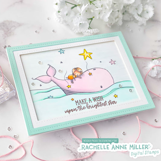 'Girl Whale' Digital Stamp