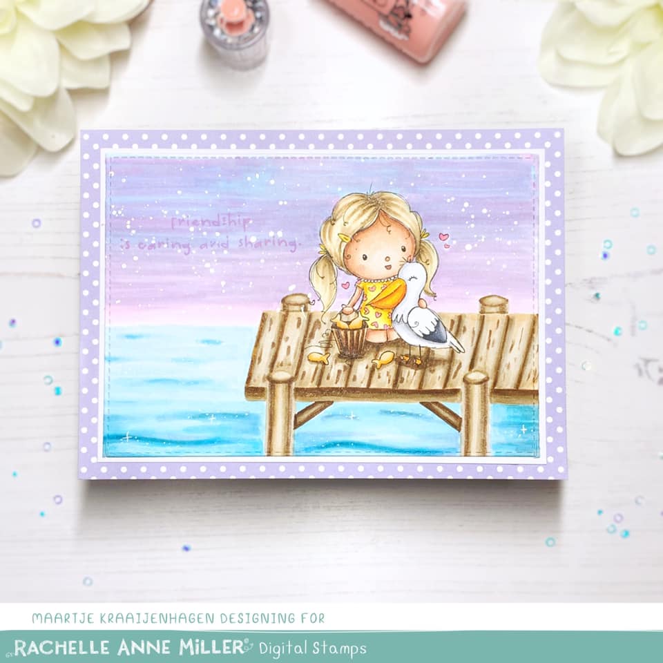'Pelican Girl' Digital Stamp