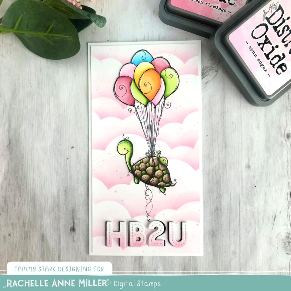 'Birthday Turtle' Digital Stamp