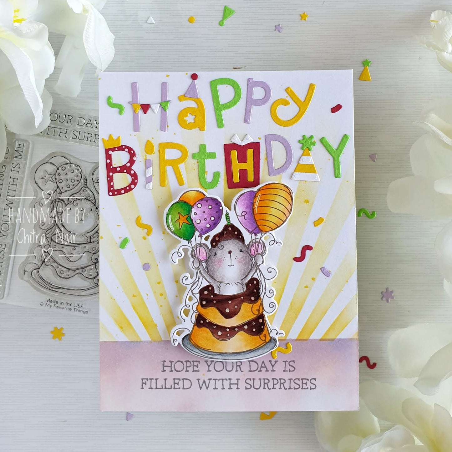 'Birthday Mouse' Digital Stamp