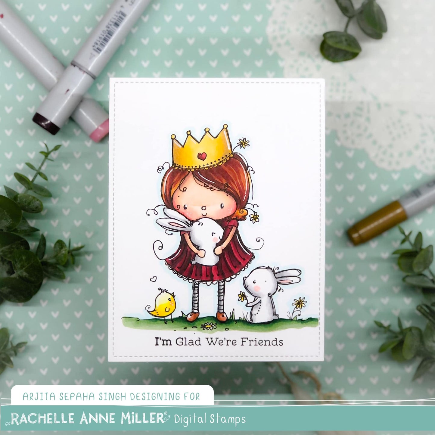 'Bunny Princess' Digital Stamp
